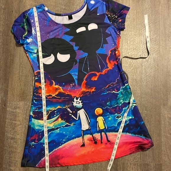 Rick and Morty Universe Planet Bodycon Mini Graphic Dress size L - Picture 14 of 15